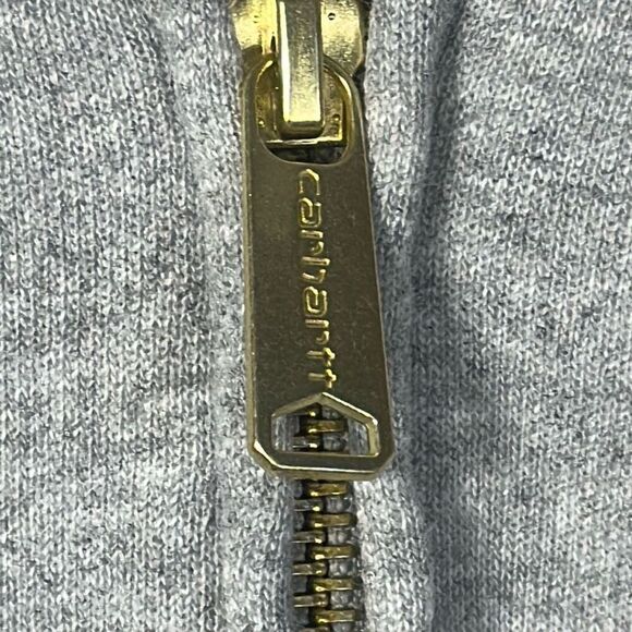 Carhartt Full Zip Hoodie Mens XL Gray Loose Fit Workwear Outdoor Casual TS0122-M - Picture 3 of 7